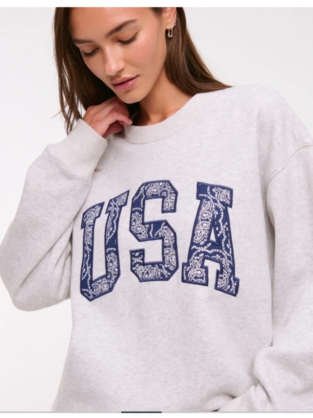 Abercrombie & Fitch USA Oversized Sunday Crew, Size XXSMALL - Picture 3 of 16